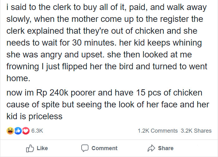 Man Buys All Of The Chicken In Store So A Fat-Shaming Stranger Couldn't Get Any Man Buys All Of The Chicken In Store So A Fat-Shaming Stranger Couldn't Get Any
