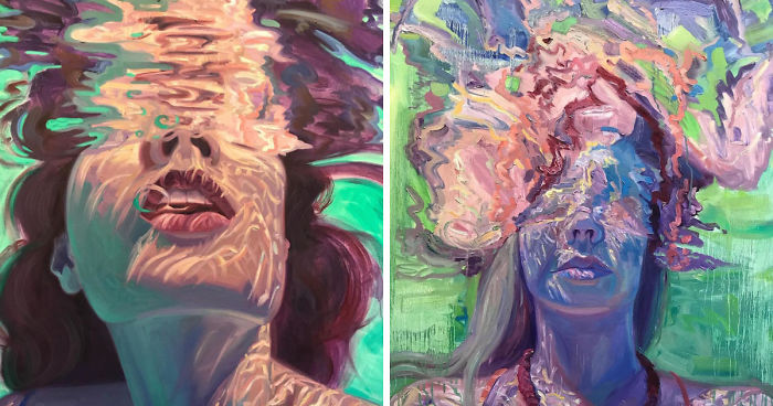 Californian Artist Isabel Emrich Paints Dazzling Depictions Of Women Submerged Underwater