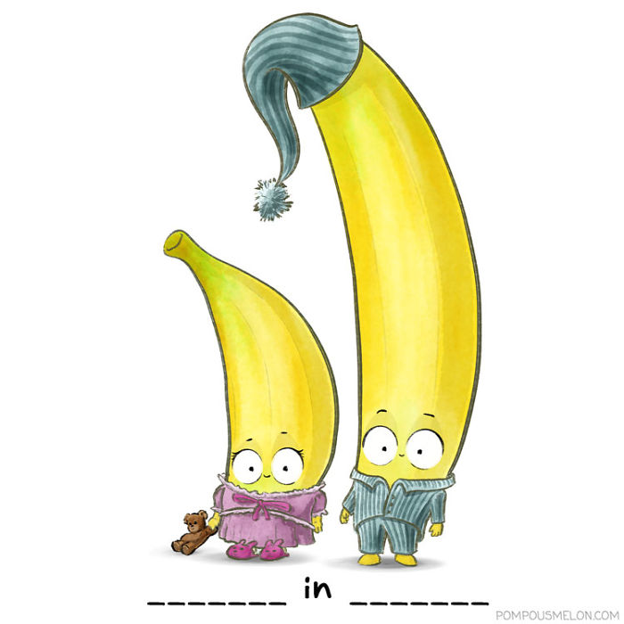 We Drew 15 Fruits And Veggies In Clothing That Rhyme. Can You Guess Them?