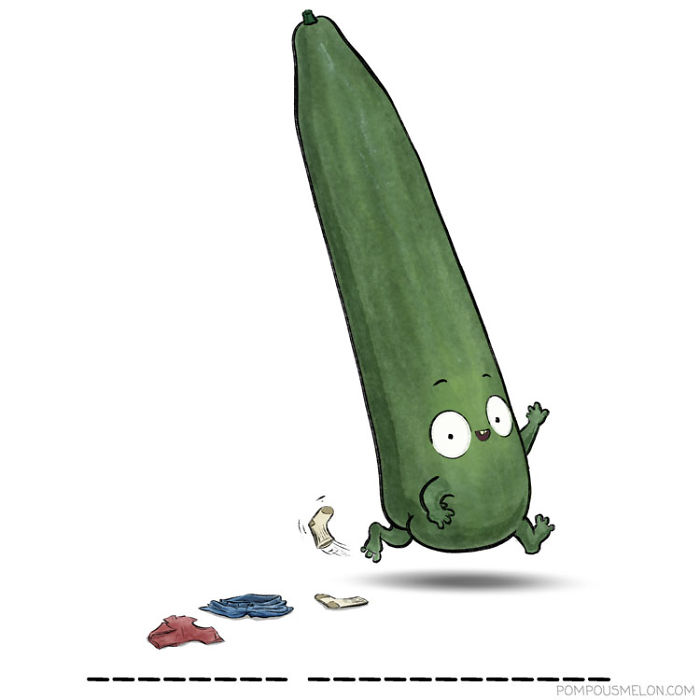 We Drew 15 Fruits And Veggies In Clothing That Rhyme. Can You Guess Them?