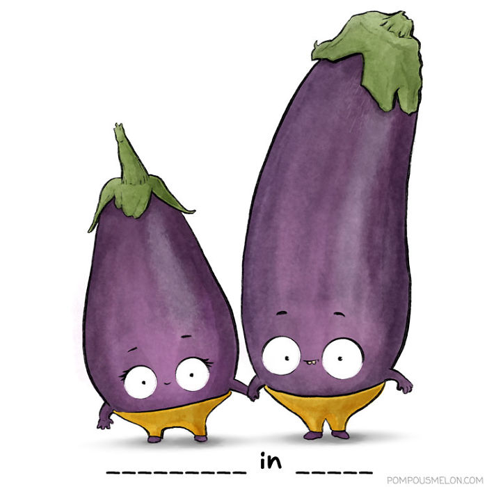 We Drew 15 Fruits And Veggies In Clothing That Rhyme. Can You Guess Them?