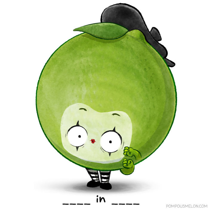 We Drew 15 Fruits And Veggies In Clothing That Rhyme. Can You Guess Them?