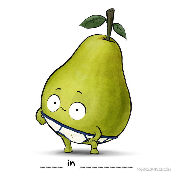 We Drew 15 Fruits And Veggies In Clothing That Rhyme. Can You Guess Them?