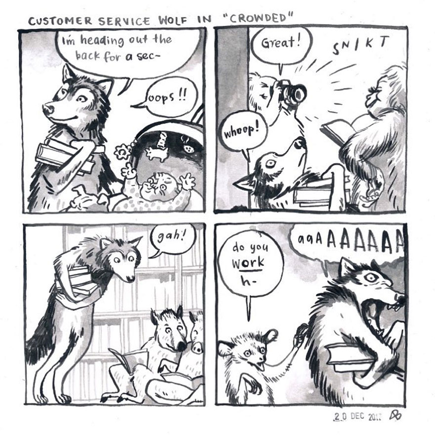 Customer Service Wolf In 'Crowded'