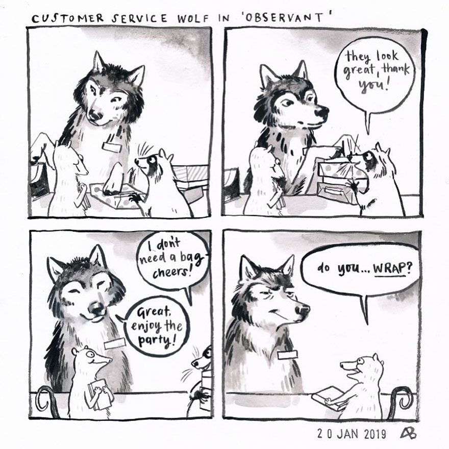 Customer Service Wolf In 'Observant'