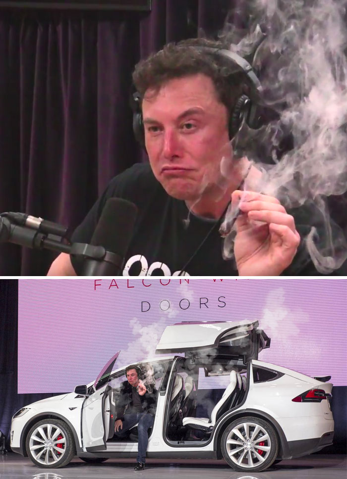 Elon Musk Getting Blazed