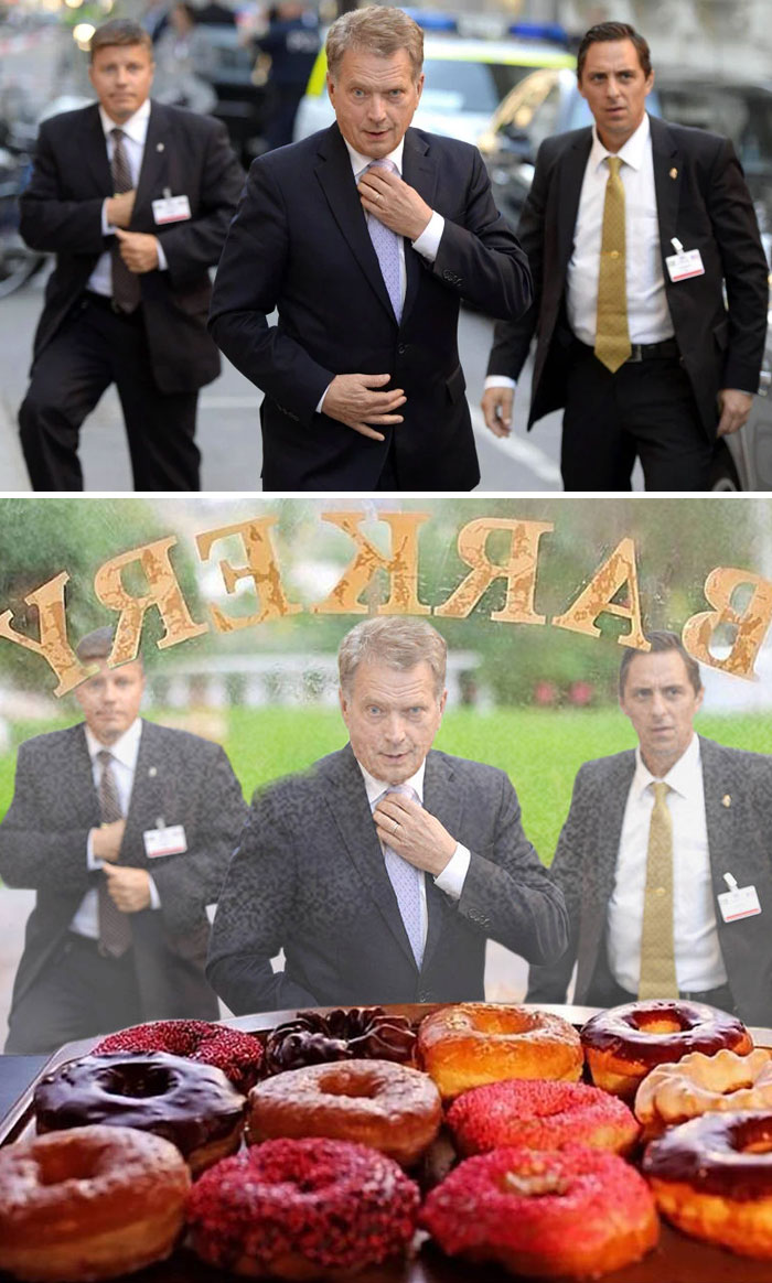 The Finnish President And His Security Team