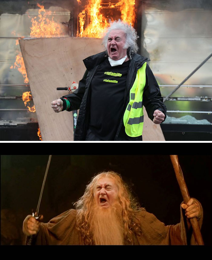 Man Rioting In Paris