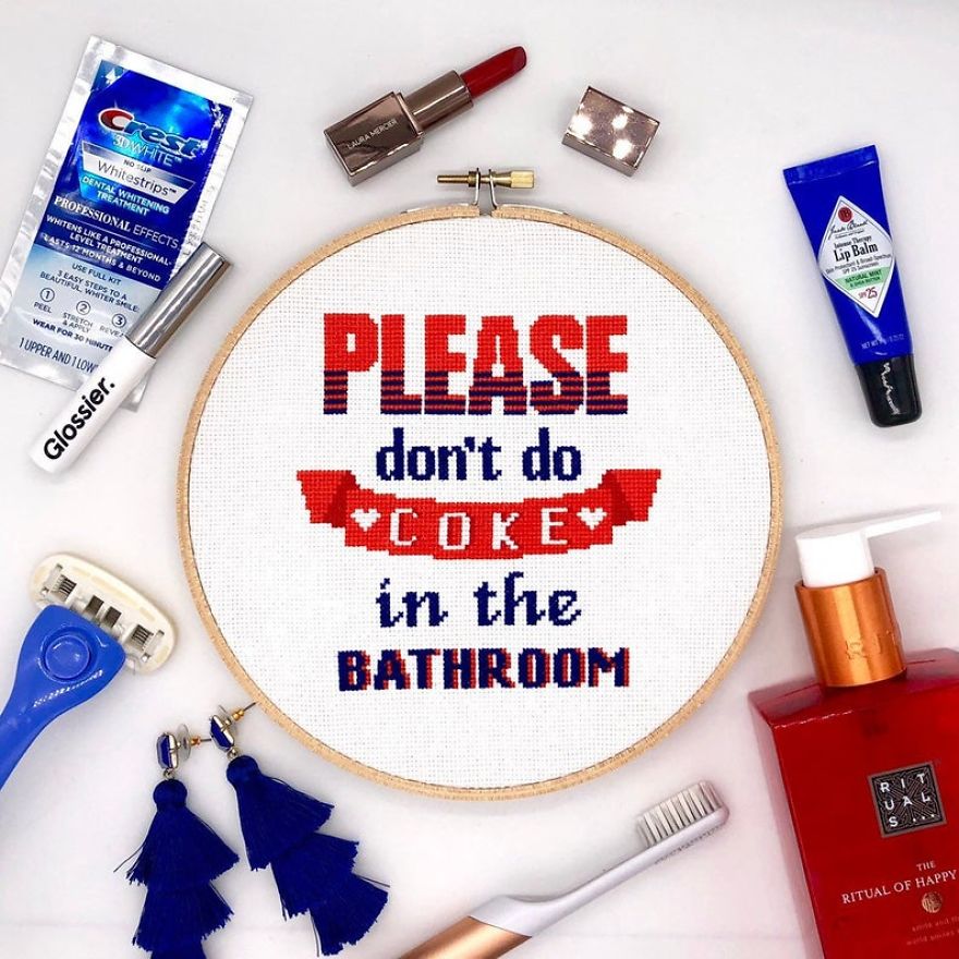 19 Modern Cross Stitches That Are Inappropriate But Fabulous! And Hilarious Too