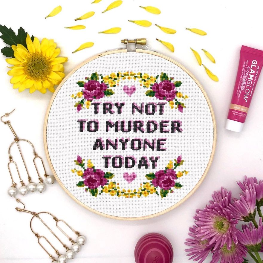 19 Modern Cross Stitches That Are Inappropriate But Fabulous! And Hilarious Too