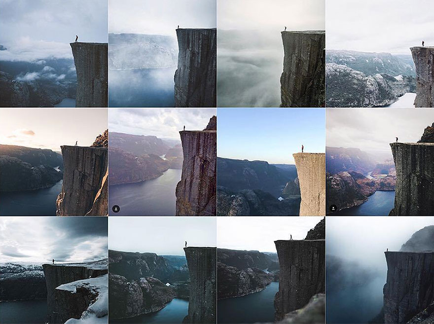 Person Standing At The Edge Of This One Cliff