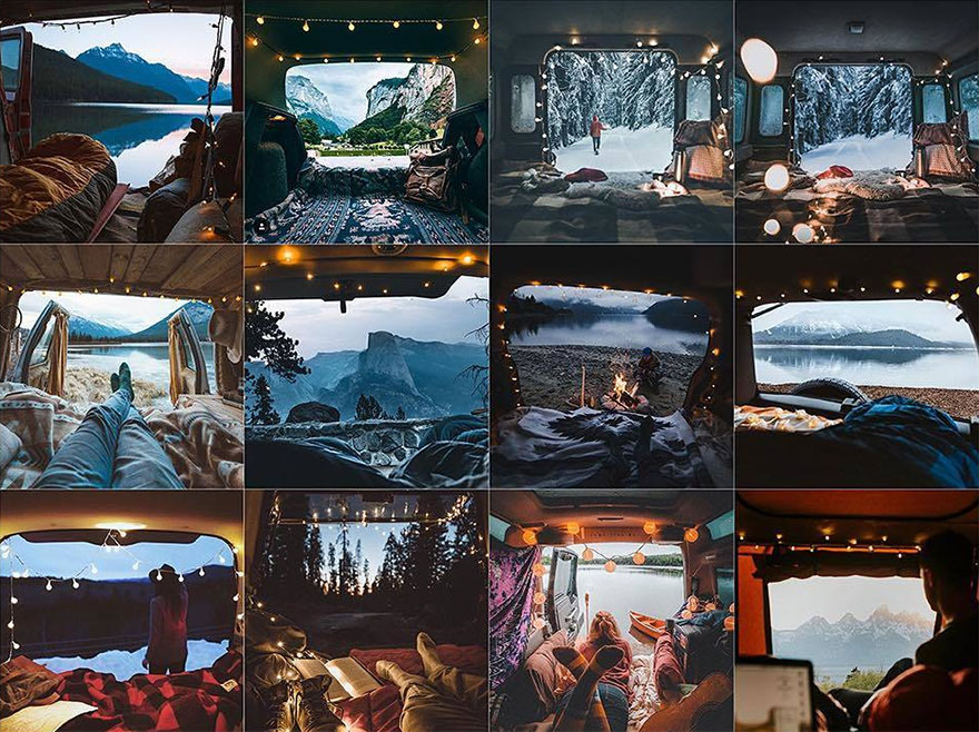 Back Of Car With Twinkle Lights