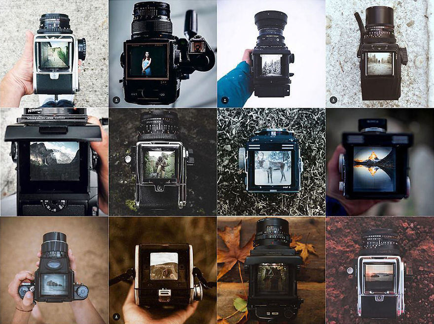 Top Down Centered On Medium Format Camera