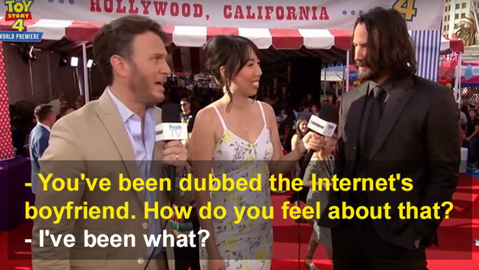 Keanu Learns He's The Internet's Boyfriend, And His Adorable Reaction Goes Viral
