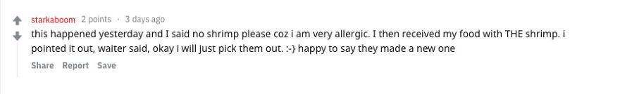 We Asked People With Food Allergies The Stupidest/Least Helpful Things They've Ever Been Told By Restaurant Staff (11 Responses) We Asked People With Food Allergies The Stupidest/Least Helpful Things They've Ever Been Told By Restaurant Staff (11 Responses)