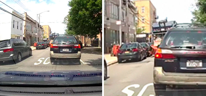 Garbage Truck Hits A Parked Car And Drives Off, Witness Leaves A Note Offering Footage Of The Accident