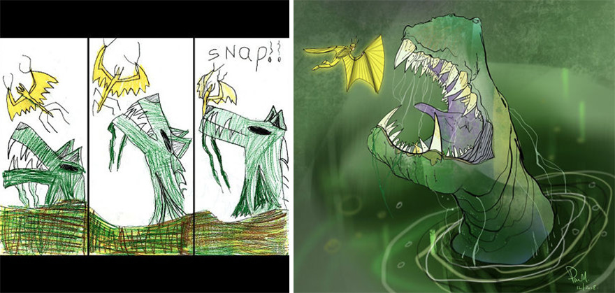 Artists From Around The World Have Drawn Hundreds Of Monsters Based On My Kids' Designs