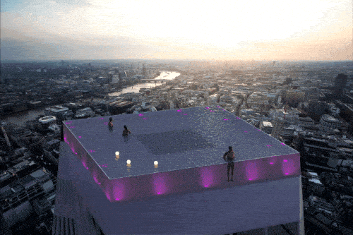 Company Designs World's First 360-Degree View Infinity Pool With Entrance That Works Like The Door Of A Submarine