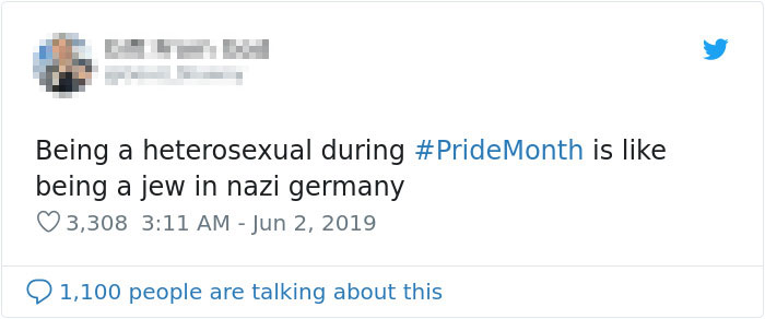 22 Sassiest Responses To Homophobe Comparing Being Straight During Pride Month To Being A Jew In Nazi Germany