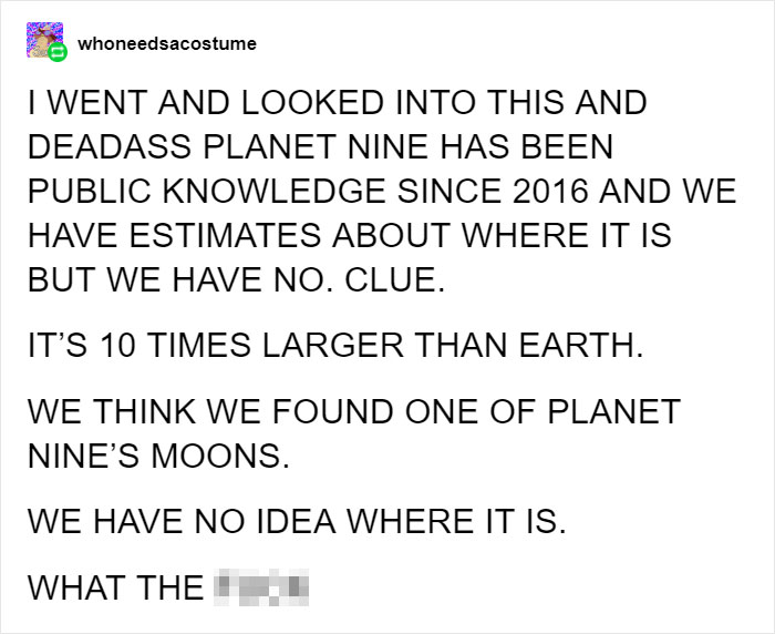 Scientists Say There Could Be A 9th Planet In Our Solar System And Tumblr Freaks Out