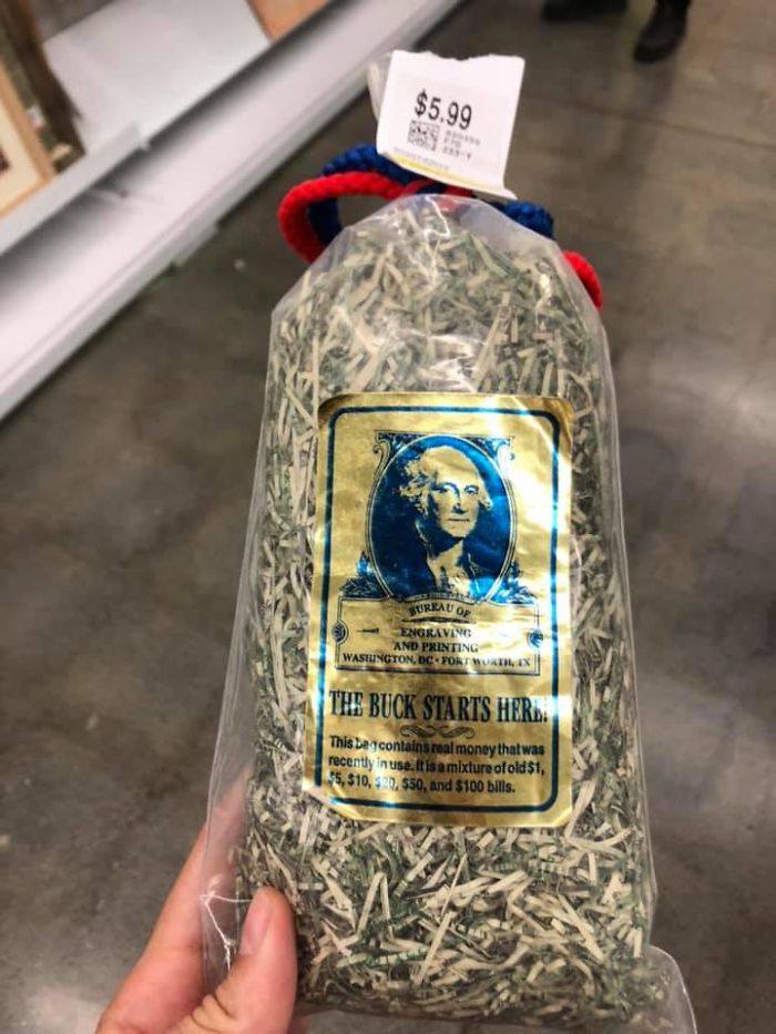 $6 For A Bag Of Shredded Money.... Value Village, Lynnwood Wa