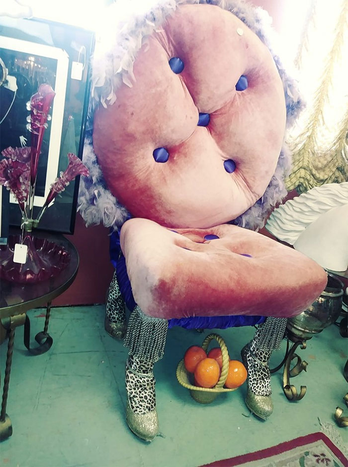 *Slaps Top Of Chair* This Bad Boy Can Fit So Many Legs In It. Found In Antique Shop In Long Beach, Wa