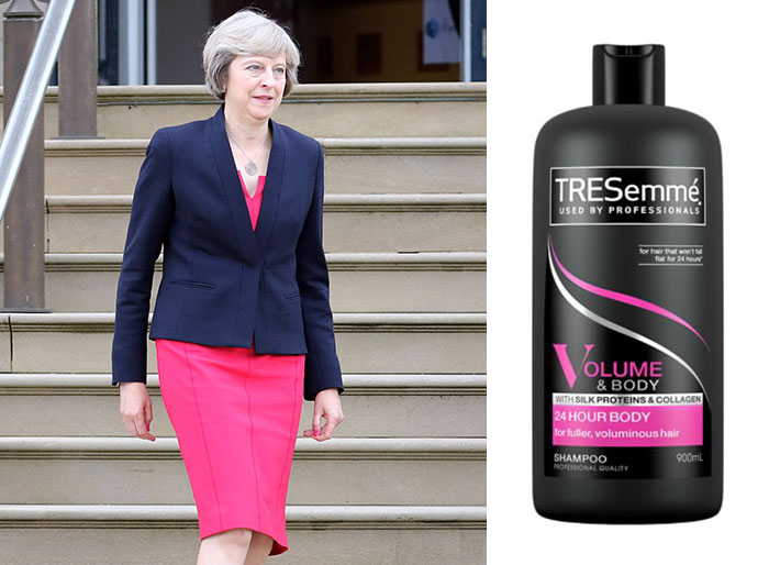 Theresa May Dresses A Lot Like Tresemmé Bottles And The 9 Comparisons Are Hilarious Theresa May Dresses A Lot Like Tresemmé Bottles And The 9 Comparisons Are Hilarious