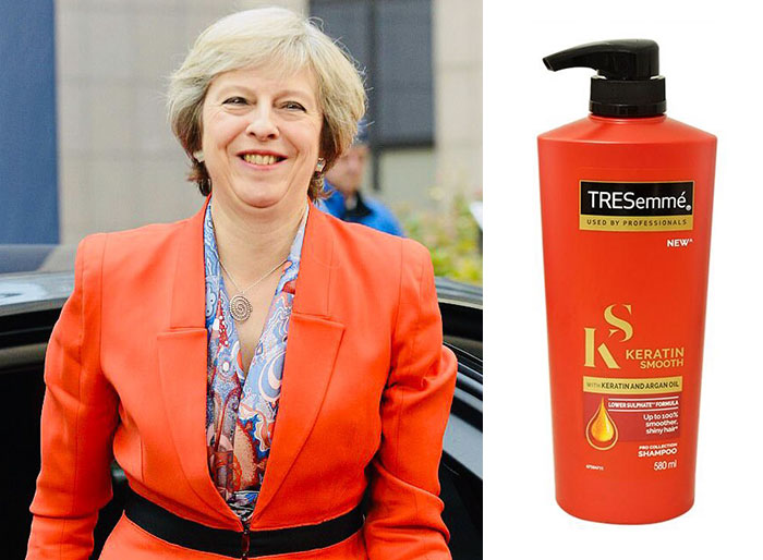 Theresa May Dresses A Lot Like Tresemmé Bottles And The 9 Comparisons Are Hilarious Theresa May Dresses A Lot Like Tresemmé Bottles And The 9 Comparisons Are Hilarious