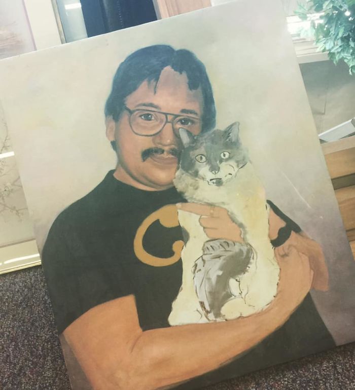 Found This Painting A Couple Of Years Ago At Salvation Army. I Took This Pic And Put It Back. I Couldn’t Stop Thinking Of It So I Went Back The Next Day. It Was No Longer In The Spot I Had It Last. I Made My Teen Daughter Look For It ( As She Shook Her Head) And We Found It! Best $15 Ever Spent! My Mother Hates To Visit When I Have It Up