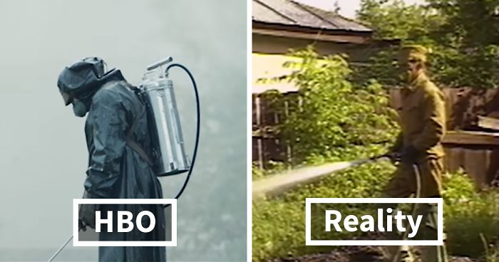 Side By Side Comparisons Of The Real Chernobyl Vs. The HBO Version Of It (20 pics)