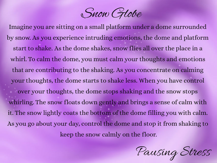 I've Been Creating My Own Mini Meditations To Help Relieve Stresses Through My Project, Pausing Stress