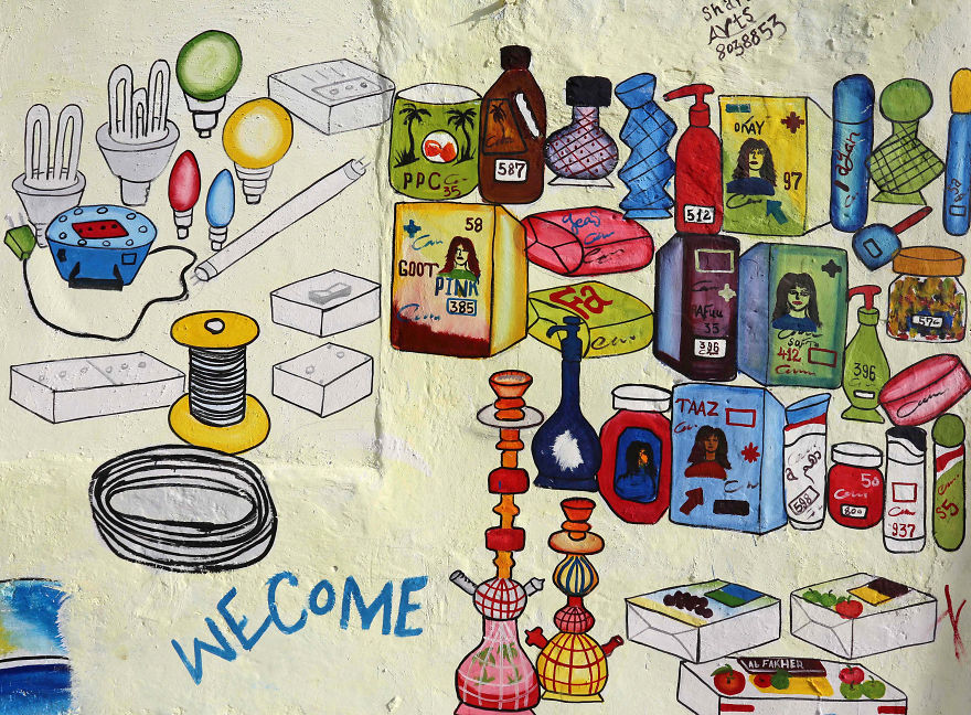 Low Literacy Rates In Somalia Means People Have To 'See' What They Buy So Storefronts Have Amazing Murals (15 Pics) Low Literacy Rates In Somalia Means People Have To 'See' What They Buy So Storefronts Have Amazing Murals (15 Pics)