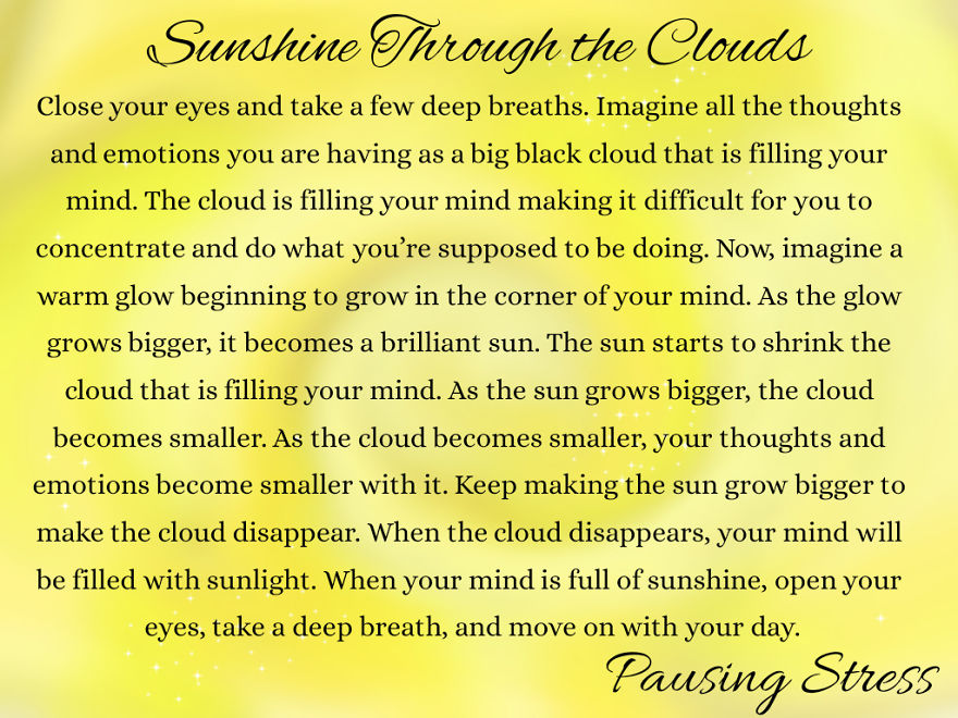 I've Been Creating My Own Mini Meditations To Help Relieve Stresses Through My Project, Pausing Stress I've Been Creating My Own Mini Meditations To Help Relieve Stresses Through My Project, Pausing Stress