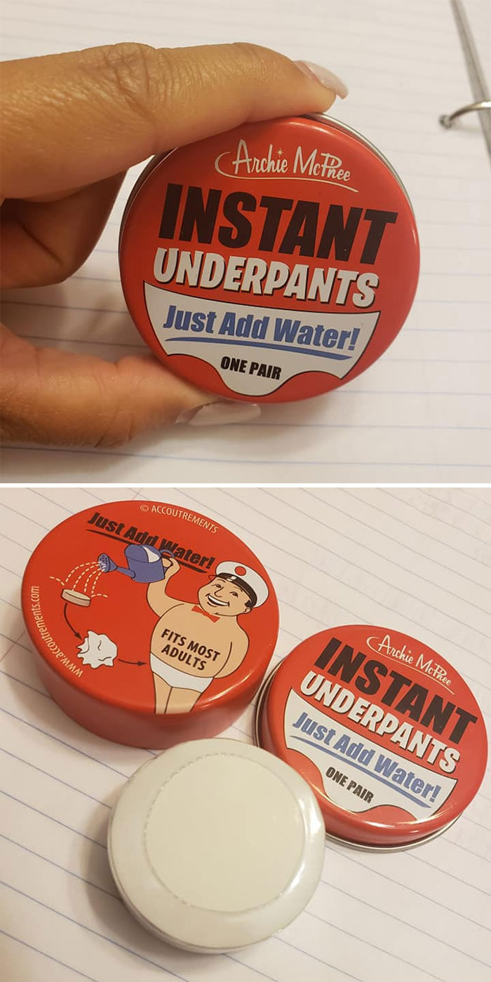 My Mom Found This On One Of Her Thrift Store Adventures. I Gave It To My Husband For An Emergency