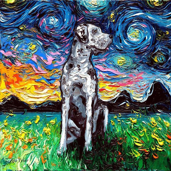 Van-Gogh-Starry-Night-Reimagined-Dogs-Paintings-Aja-Trier