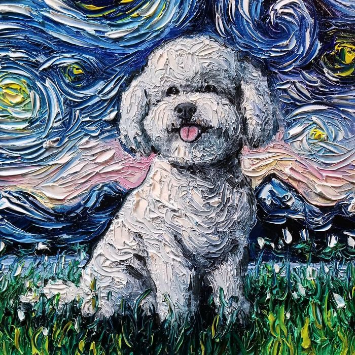 Van-Gogh-Starry-Night-Reimagined-Dogs-Paintings-Aja-Trier
