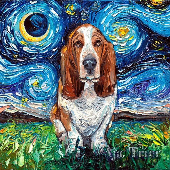 Van-Gogh-Starry-Night-Reimagined-Dogs-Paintings-Aja-Trier