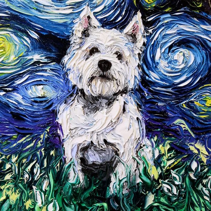 Van-Gogh-Starry-Night-Reimagined-Dogs-Paintings-Aja-Trier