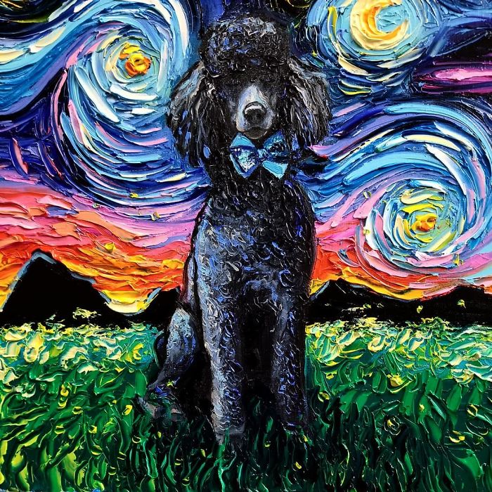 Van-Gogh-Starry-Night-Reimagined-Dogs-Paintings-Aja-Trier