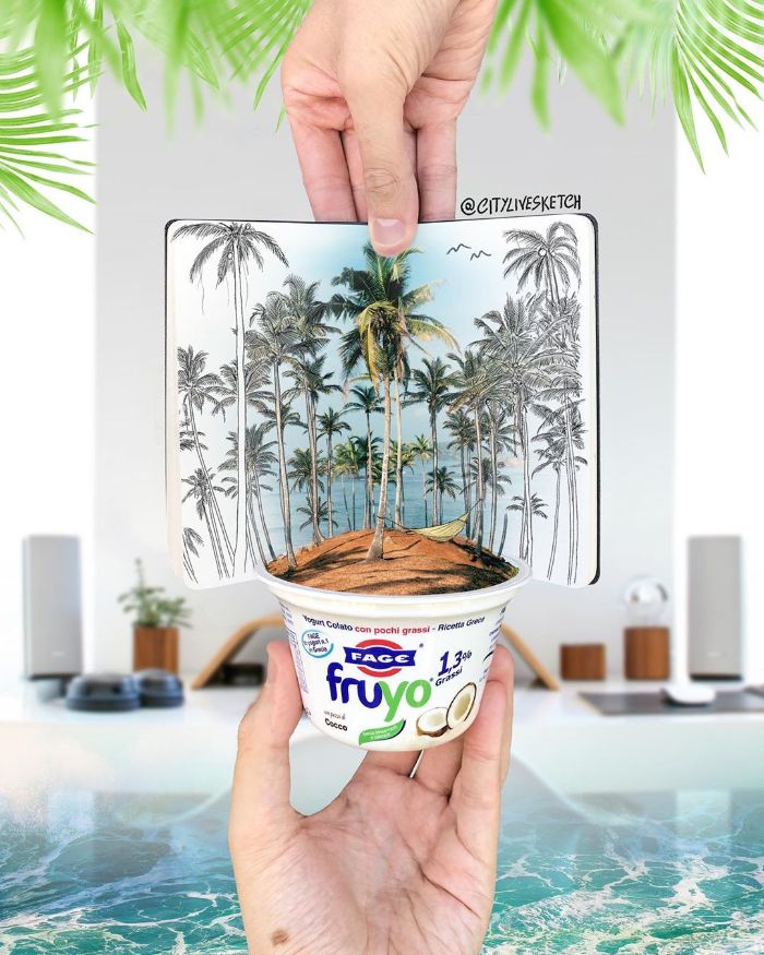 Drawings-Cartoons-Merged-With-Reality-Citylivesketch-Pietro-Cataudella