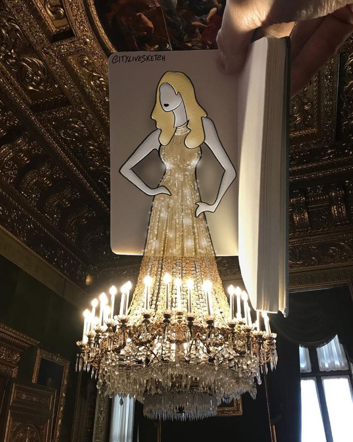 Drawings-Cartoons-Merged-With-Reality-Citylivesketch-Pietro-Cataudella