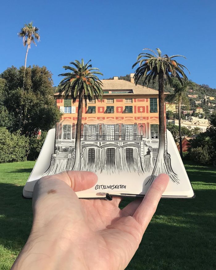 Drawings-Cartoons-Merged-With-Reality-Citylivesketch-Pietro-Cataudella