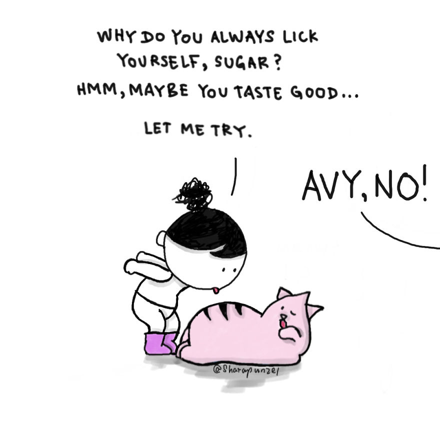 15 Heartwarming Comics Of A Little Girl And Her Cat To Make Your Day