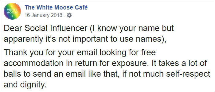 Angry Hotel Owner's Response Refusing Influencer Free Accommodation Goes Viral