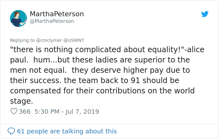 Women Demand Equal Pay For U.S. Female Soccer Team, Men Try To List The Reasons Why They Shouldn’t In Response Women Demand Equal Pay For U.S. Female Soccer Team, Men Try To List The Reasons Why They Shouldn’t In Response