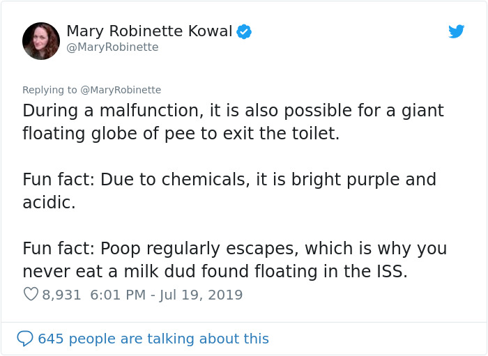 This Thread About Facts About Peeing And Pooping In Space Is Even More Entertaining Than It Sounds This Thread About Facts About Peeing And Pooping In Space Is Even More Entertaining Than It Sounds