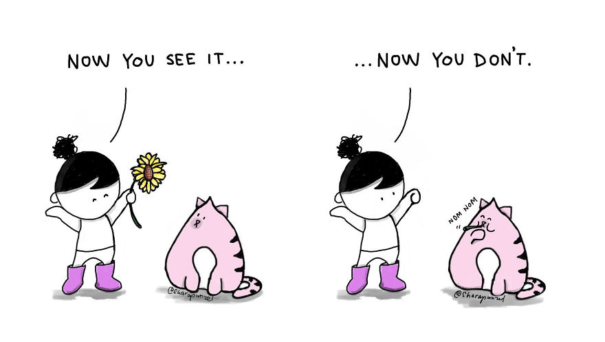 15 Heartwarming Comics Of A Little Girl And Her Cat To Make Your Day