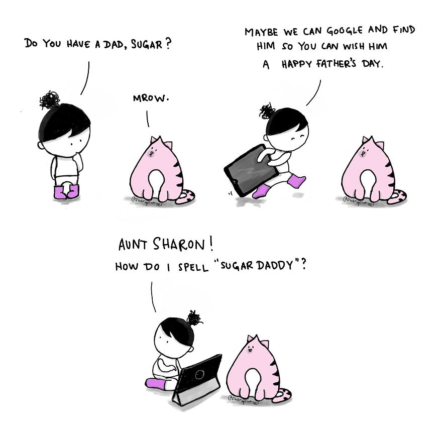 15 Heartwarming Comics Of A Little Girl And Her Cat To Make Your Day