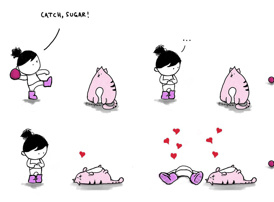 15 Heartwarming Comics Of A Little Girl And Her Cat To Make Your Day