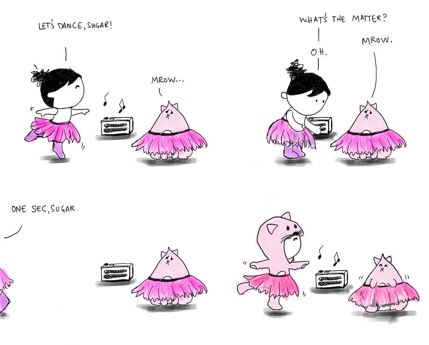 15 Heartwarming Comics Of A Little Girl And Her Cat To Make Your Day